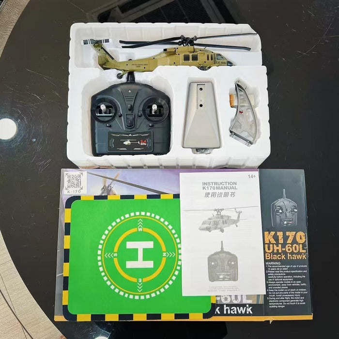 K170 Black Eagle Remote Control Helicopter Four-channel Brushless Motor