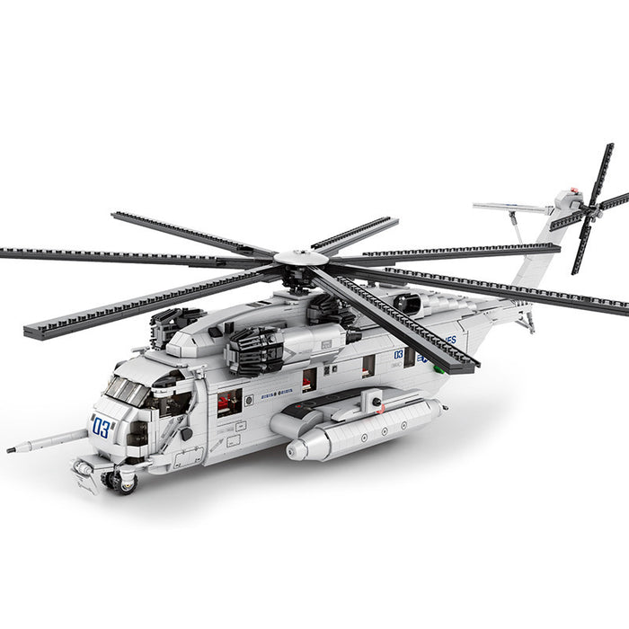 Transport Helicopter Puzzle Assembled Building Block Toys Model