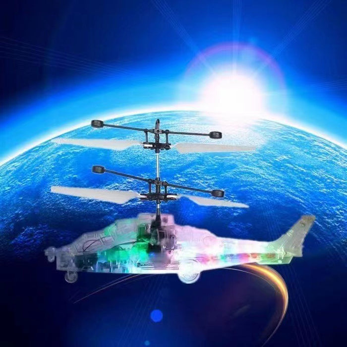 Induction Luminous Transparent Gesture Suspension Helicopter