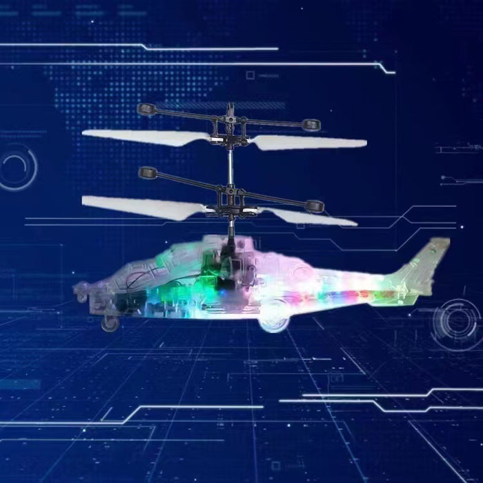 Induction Luminous Transparent Gesture Suspension Helicopter
