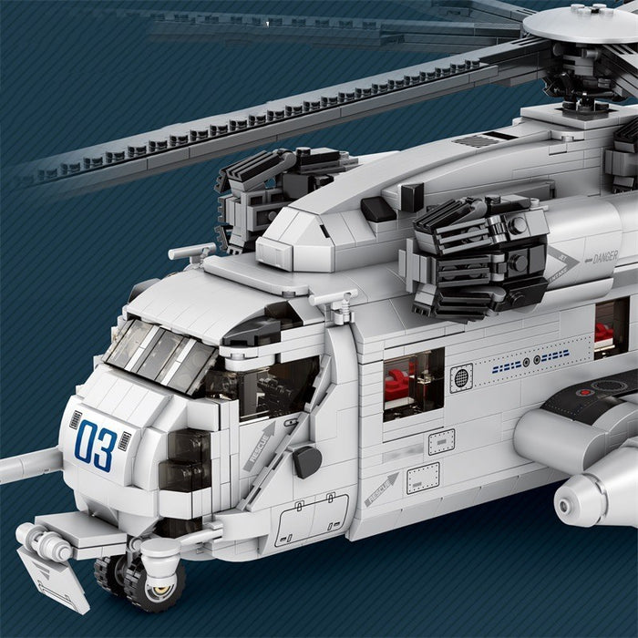 Transport Helicopter Puzzle Assembled Building Block Toys Model