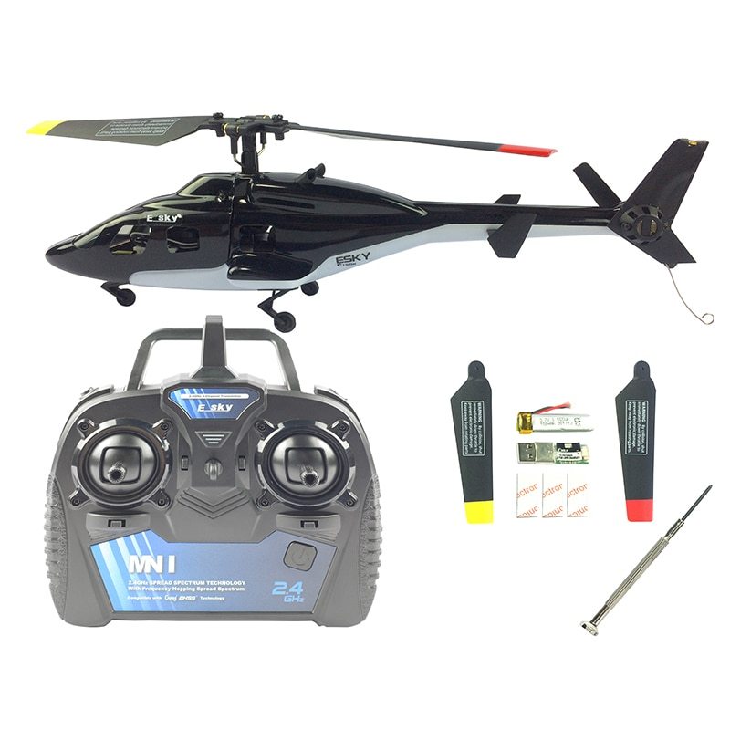 Flybarless four-channel remote control helicopter