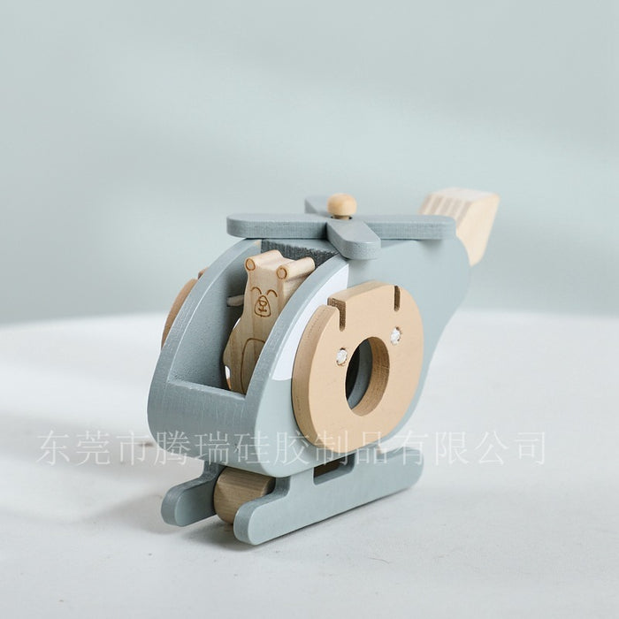 Baby Puzzle Hand Push Sliding Helicopter Toy